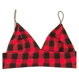 Plaid bralette top
